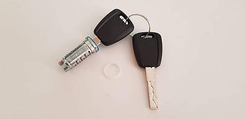 Cilindro Serratura Porta Anteriore Sinistra per Panda 169 312 con 2 Chiavi Nero - Honorern