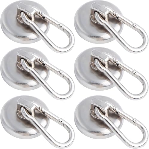 12 Pezzi Ganci Magnetici Ultra Forti 20mm Magneti in Neodimio con Adesivo Ganci Magnetici Rotanti per Cucina Supporti per Griglia Armadietti Frigoriferi Ufficio e Altri Utilizzi - Honorern
