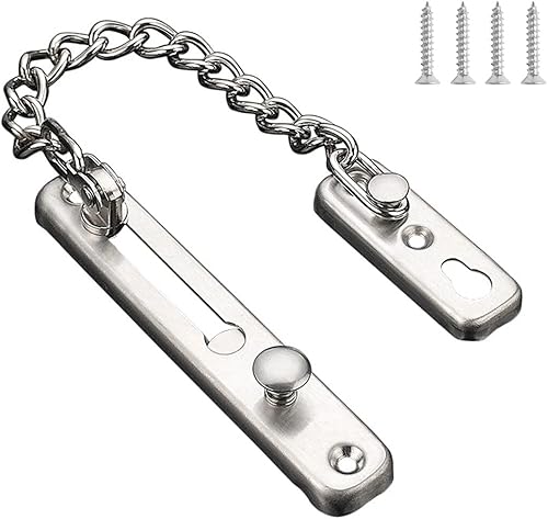 Zhioudz Catena di Sicurezza Della Porta,Catena Porta Antifurto,Blocco Catena Porta,Acciaio Inossidabile Catena di Sicurezza,per Porte da Giardino, Porte in Legno, Porte per Hotel - Honorern