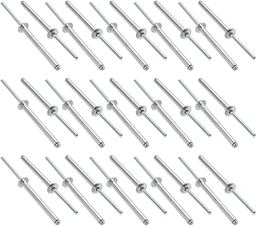 4mm x 40mm Cieco Rivetti, 30pz Alluminio/Acciaio Aperto Fine Rivetto Fissaggio - Honorern