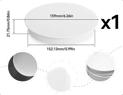 copertura del tubo di ventilazione, tappo di copertura in PVC, materiale per tubi, tappo terminale, tappo di bloccaggio del tubo, utilizzato per uso domestico industriale (bianco, 160 mm) - Honorern