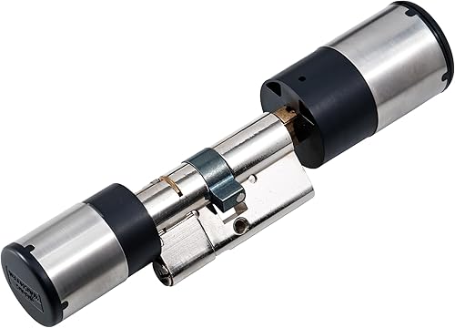 BURG-WÄCHTER Serratura Elettronica, Cilindro e Tastiera, Apertura con App, Codice PIN o Chiave con Telecomando, ENTRYeasy 7601 PIN, Nero/Acciaio, Tastiera - Honorern