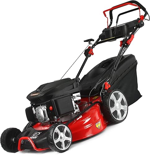 Tosaerba rasaerba a scoppio 173cc Benzina 4.35 CV 3,2KW semovente trazionato area di taglio da 53cm cestino 60 Litri - Honorern