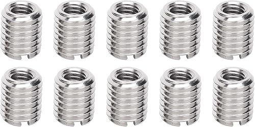 10 Pezzi Inserto Dado, Inserto Filettato Esterno, Acciaio Inossadabile Filettati Inseri, Dado Riduttore, Dado Manicotto di Riparazione Filettata Vite Riduzione Strumento di Conversione M6 Femmina M10 - Honorern