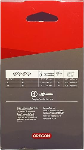 Oregon AdvanceCut 91PX - Catena per motosega adatta per Alpina, Einhell, Gardol, Greenworks, Grizzly, Hanseatic, Hurricane, LUX, Pattfield, Scheppach, Stiga, Texas, Wingart, 33 maglie - Honorern