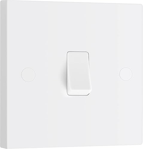 BG - Interruttore elettrico singolo, colore: Bianco, bianco, 912-0J - Honorern