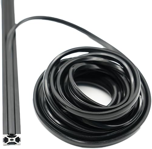 Iverntech 10 Metri Nero Protezione Della Polvere Copertura Morbida Guarnizione Antipolvere Striscia per 30/40 Serie 8mm Slot Alluminio Profilo Estrustione - Honorern