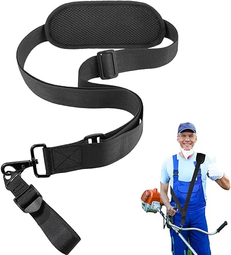 Tracolla per Tagliaerba, Tracolla Decespugliatore Regolabile, Cinghia per Decespugliatore in Nylon per Decespugliatore e Tagliaerba (Arancia) - Honorern