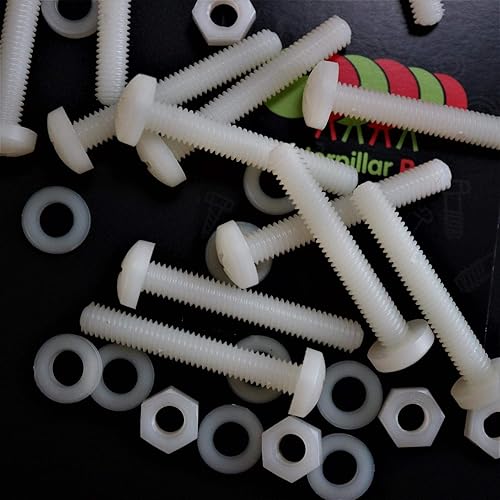 50 x Testa Bombata in Nylon, viti testate a croce in plastica per macchine, M6 x 40mm, Bulloni in Plastica, Dadi & Rondelle - Honorern