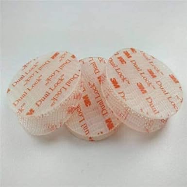 CANOPUS Dual Lock SJ3560 16 pz, diametro 19 mm, Nastro autoadesivo di fissaggio Telepass, richiudibile, (5 volte piu forti di Hook & Loop), Trasparente, cuscinetti adesivi - Honorern