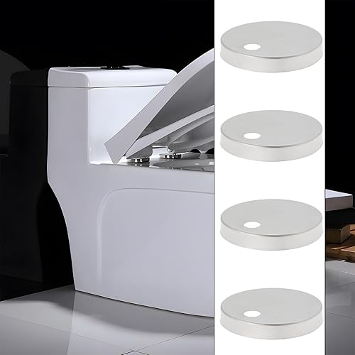 4x Set Di Coperture Decorative Per Cerniera Per Sedile WC Diametro 55 Mm Coperture Per Fissaggio Cerniera Per Sedile WC Inox Set Di Coperture Decorative Per Fissaggio Superiore - Honorern