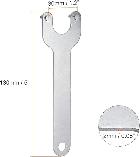 2pz Chiave a Cricchetto per Smerigliatrice Angolare 30mm Centro 2mm Spessore Dado di Bloccaggio in Metallo Chiavi di Ricambio Chiave Inglese - Honorern