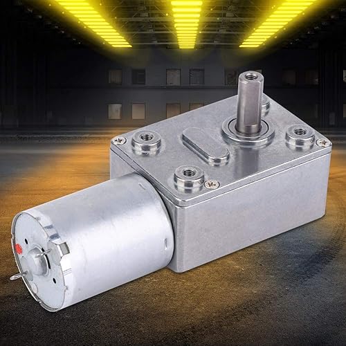 Motore di riduzione della velocità di 24 V CC Motore elettrico con riduttore a vite senza fine a torsione grande per giocattoli RC fai-da-te((5RPM)) - Honorern