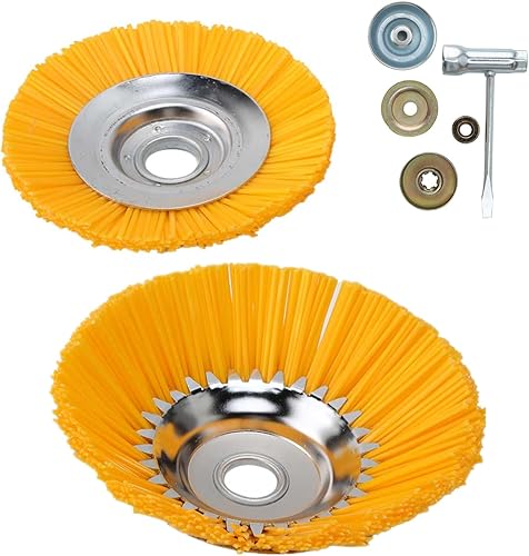 2 spazzole per erbacce, in nylon, per decespugliatore, apertura 25,4 mm, spazzola delicata per tagliaerba selvatici, decespugliatore contro, erbacce, muschio, impurità - Honorern