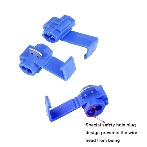 60 Pezzi Kit Connettori Scotch, Connettori Filo Scotch Lock, Capicorda Elettrici Connettori Rapidi, Morsetti di Derivazione (Rosso, Blu, Giallo) - Honorern