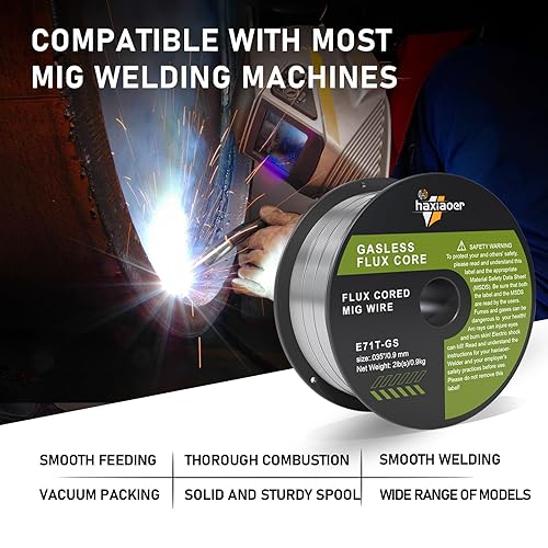 Filo Animato per Saldatura MIG Senza Gas Flux 0,9mm 1kg per Saldatrice No Gas, Cavo Universale per Saldatura MIG MAG, E71T-GS, D100 - Honorern