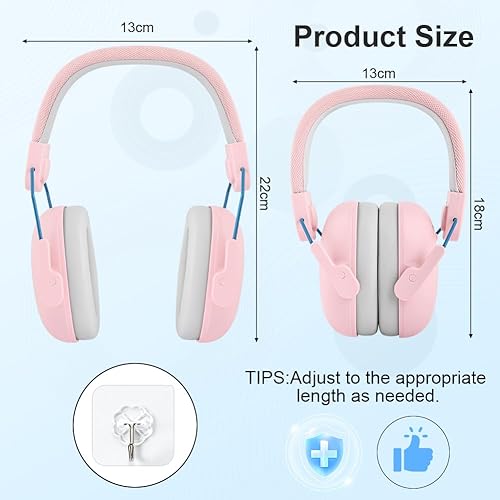 Cuffie Antirumore Bambini, SNR25dB Cuffie Cuffie Comode Pieghevoli Regolabili, Cuffie Insonorizzanti Attenua Rumori e Protegge L’Udito, per Proteggi i Tuoi Bambini Ambienti Rumorosi - Honorern