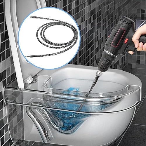 Sonda Sturatubi, 3m x 10 mm Sturalavandino Molla Sturatubi Coclea di Drenaggio Sgorgante Stura Lavandini e Scarichi Albero per La Pulizia Dei Tubi Scarichi Idraulico per Bagno Vasca WC - Honorern