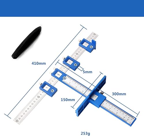 Punzone Locator Punzone Jig Drill Template Punzone Locator Guida per Tasselli Cabinet Hardware Jig Drill Guide per L'installazione Lavorazione del Legno - Honorern