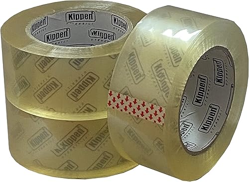 9004TK - Confezione da 3 Rotoli di Nastro Adesivo Trasparente per Imballaggi. Misura: 132mt x 50mm. - Honorern