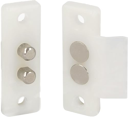 Amig - Connettore passacorrente per porte con 2 morsetti. 2P - Amperaggio massimo: 2A - 48 x 16 mm - Consente il passaggio della corrente mentre la porta è chiusa - Nylon bianco - Honorern