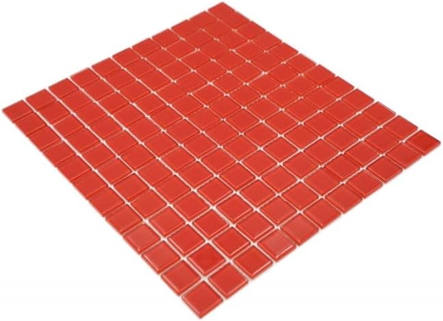 Piastrelle a mosaico traslucido rosso cristallo rosso BAD WC cucina parete MOS60-0904 - Honorern