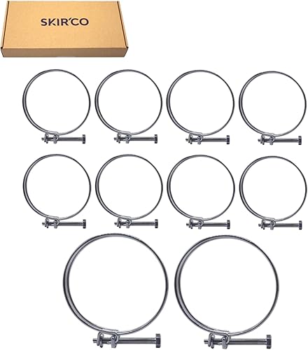 SKIR'CO (2 pezzi) Morsetti per tubi regolabili a doppio filo 19-22 mm, fascette stringitubo in acciaio zincato, clip per tubi di diametro regolabile - Honorern