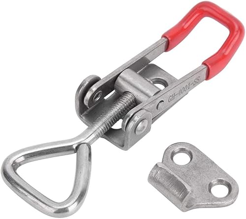 GH-4002 - Set di 2 chiusure a levetta regolabili per porte, armadietti e scatole, 220 kg - Honorern