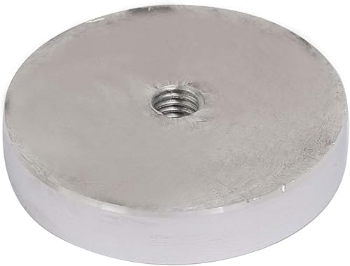 M8 Filo Alluminio Disco Ferramenta, 4pz 50mm Dia 10mm Spessore Alluminio Cerchio Disco per Vetro Tavolo, Argento Tono - Honorern