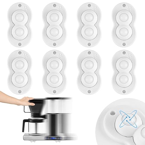 Ruote per Elettrodomestici Piccoli Adesive Girevoli Ruote a Sfera per Mobili, Macchine da Caffè, 8 Pezzi (Contiene Solo le Rotelle) - Honorern