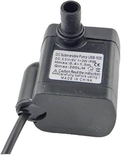 CHANCS USB-1020 Ascensore 200L/H DC Mini Pompa Sommergibile 3.5-9V con USB Pompa Brushless Impermeabile per Acquario - Honorern