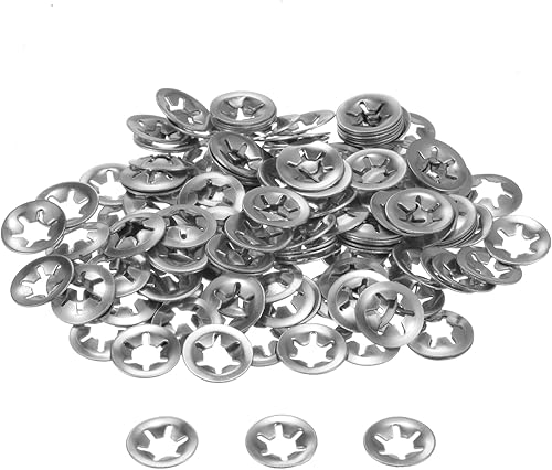 150pz Rondelle di Bloccaggio Interne a Stella Push per Alberi Non Filettati Rondelle Push, M5 x 12mm - Honorern