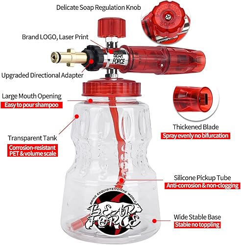 Idropulitrice Snow Foam Lancia Ugello Schiuma Neve Schiuma Cannone Bottiglia Lavaggio Auto, Compatibile per Nilfisk, per STIHL - Honorern