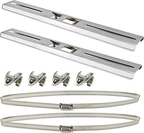 Staffa di Montaggio Regolabile da 30cm, con due Morsetti Regolabili da 20 cm, Materiale del Supporto a palo in Acciaio Inox, Adatto per Telecamere di Sorveglianza (argento) - Honorern