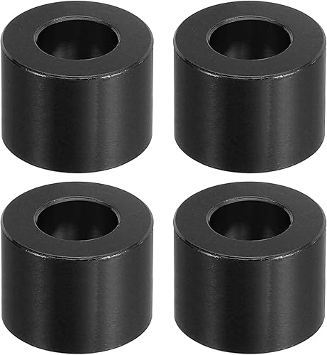 PATIKIL Distanziale Alluminio M10 4pz Distanziali Metallici Alluminio 10,5 Mm ID x 20 Mm OD x 15 Mm L Distanziatore Alluminio a Vite Rotondo per Viti 2/5' o M10 Nero - Honorern
