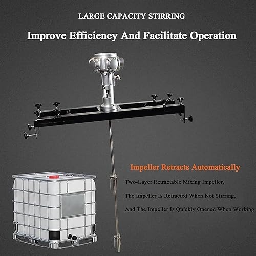 Agitatore Pneumatico Agitatore per Vernice IBC 1 Tonnellata/1000 L Macchina per Mescolare Vernici,Agitatori Ad Aria con Staffa,Agitatore Ad Aria IBC Pieghevole,S500 - Honorern