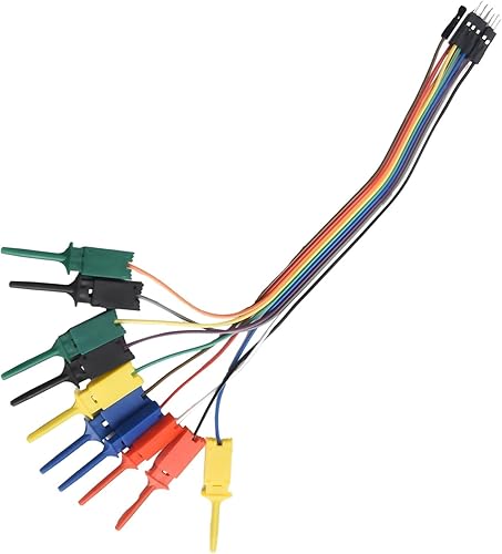Collegare e testare efficacemente i componenti con questo kit di pinze a gancio per analizzatore logico con clip retrattili (testa femmina) - Honorern
