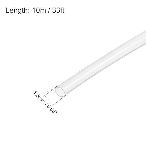 Calore Retraibile Tubo 2:1 Cavo Guaina Tubo Avvolgimento, [per Elettrico Isolamento Protezione] - 1,5 mm Diametro/10 m/Trasparente - Honorern