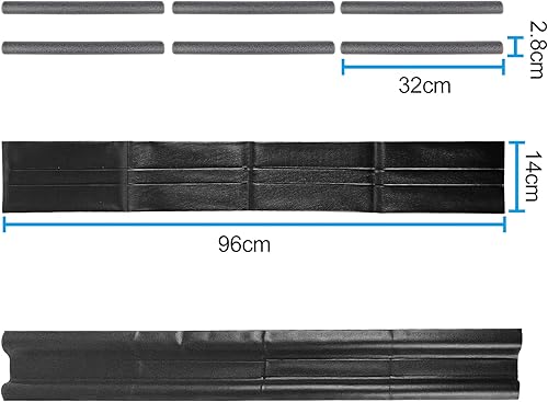 1 pezzo Paraspifferi 96 cm, Sottoporta Paraspifferi Prevenire Vento, Polvere, Insetti e Isolamento Acustico, Anti Spifferi Bianco Può Essere Tagliato a Misura per Porte Bianco Cotone Espanso - Honorern