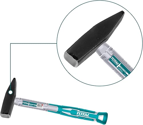 Total Tools - Martello per Meccanico | 1500 g | Ideale per Lavori di Meccanica | Colpire Pezzi di Metallo o Lamiere | Testa in Acciaio al Carbonio | Manico Bimateriale - Honorern