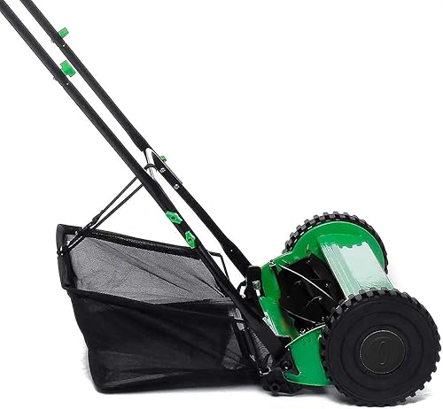 Tagliaerba Manuale Elicoidale Eco-Friendly 25L - Tosaerba a Spinta con Regolazione del Taglio 17/43mm, Sacco di Raccolta 35cm, Ideale per Giardini e Prati - Honorern