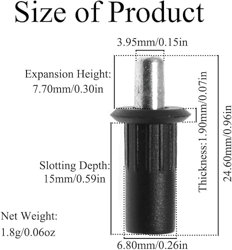 10 perni di riparazione a molla, perni di riparazione per porte di armadietti, perni telescopici nascosti per armadi, mobili, persiane e cassetti - Honorern
