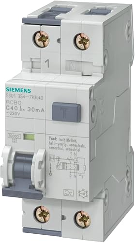 Siemens 5SU1353 – 1 KK20 1P + n Rcbo ELM, bianco - Honorern