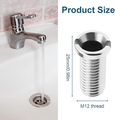 2 Pezzi Viti del Cestello del Lavello M12 25MM Acciaio Inossidabile Viti Fissaggio Cestello Lavello Vite da Piletta Vite Cava per Lavello Universale Filtro Lavello - Honorern