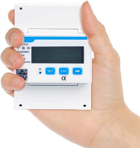 3 fasi, contatore elettrico DTSU666 AC Ampere Volt Potenza Monitor Energy Meter Smartmeter Sensore di potenza per impianto PV DIN 35 mm Contatore di corrente RS485 per Modbus RTU 3×220/380V 5(80)A - Honorern