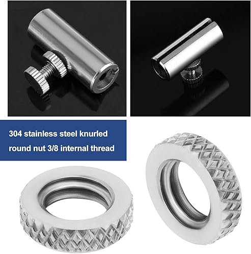 eMagTech 10 Pezzi Da 3/8 Dadi Di Regolazione Di Bloccaggio Zigrinati Compatibile Con Dadi Di Bloccaggio Con Allarme Di Morso Di Bankstick Diametro Esterno 14 Mm Spessore 4 Mm - Honorern