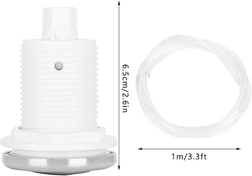Kit interruttore aria 250V Interruttore superiore lavello Smaltimento piscina termale Acciaio inossidabile spazzolato On Off Set di pulsanti Interruttore pneumatico Tubi da bagno Smaltimento rifiuti p - Honorern