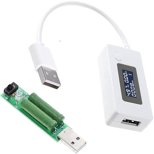 Tester USB Misuratore di potenza Mini display digitale LCD Rilevatore di tensione di corrente USB Monitoraggio in tempo reale Tester per prese ad alta precisione, per power bank del telefono - Honorern