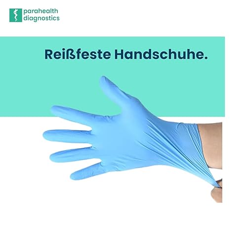 100 guanti in nitrile, senza polvere, senza lattice, ipoallergenici, per alimenti, guanti medici usa e getta, guanti in gomma S, M, L, XL (nitrile, L) - Honorern