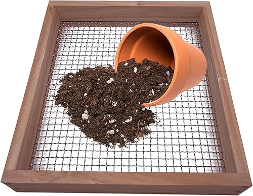 Setaccio per il terreno, setaccio multifunzionale per ghiaia, riutilizzabile, strumento per bonsai di grande capacità per la preparazione del compost - Honorern
